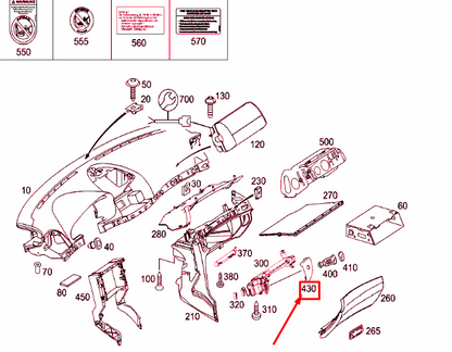 NEW MB E W211 GLOVE BOX LOCK BARREL COVER TRIM CAP RHD A21168902309116 ORIGINAL
