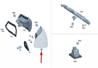 NEW MERCEDES-BENZ C S205 REAR RIGHT OUTER TAILLIGHT A2059064505 ORIGINAL