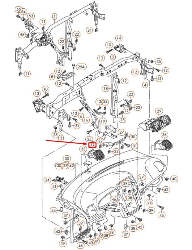 NEW VOLKSWAGEN GOLF 5K MK6 LEFT DASHBOARD AIR VENT 5K0819703KVAL