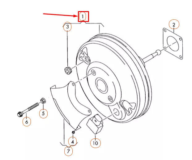 NEW AUDI A3 8P POWER BRAKE BOOSTER SERVO LHD 1K1614106AA ORIGINAL