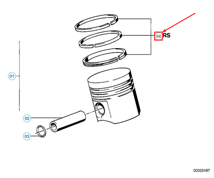 new bmw 3 e30 repair kit 1x piston rings 11251287119 1287119 original