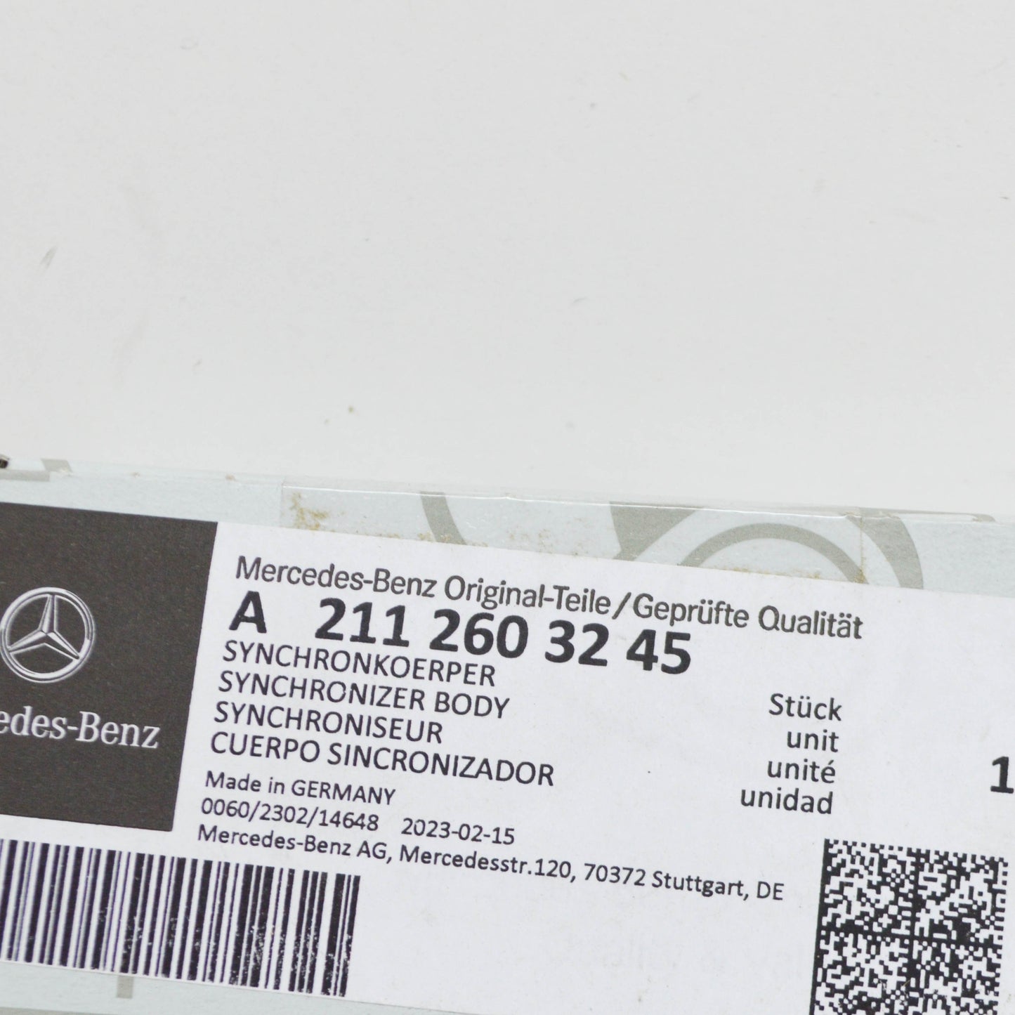 NEW MB SPRINTER 906 TRANSMISSION SYNCHRONIZER BODY A2112603245 ORIGINAL