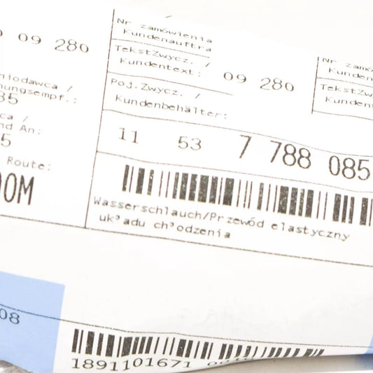 NEW BMW 3 E46 COOLING SYTEM WATER HOSE 11537788085 ORIGINAL