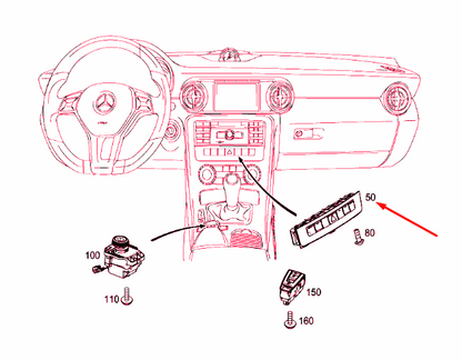 new mercedes-benz slk r172 upper control panel switch block a1729059901 original