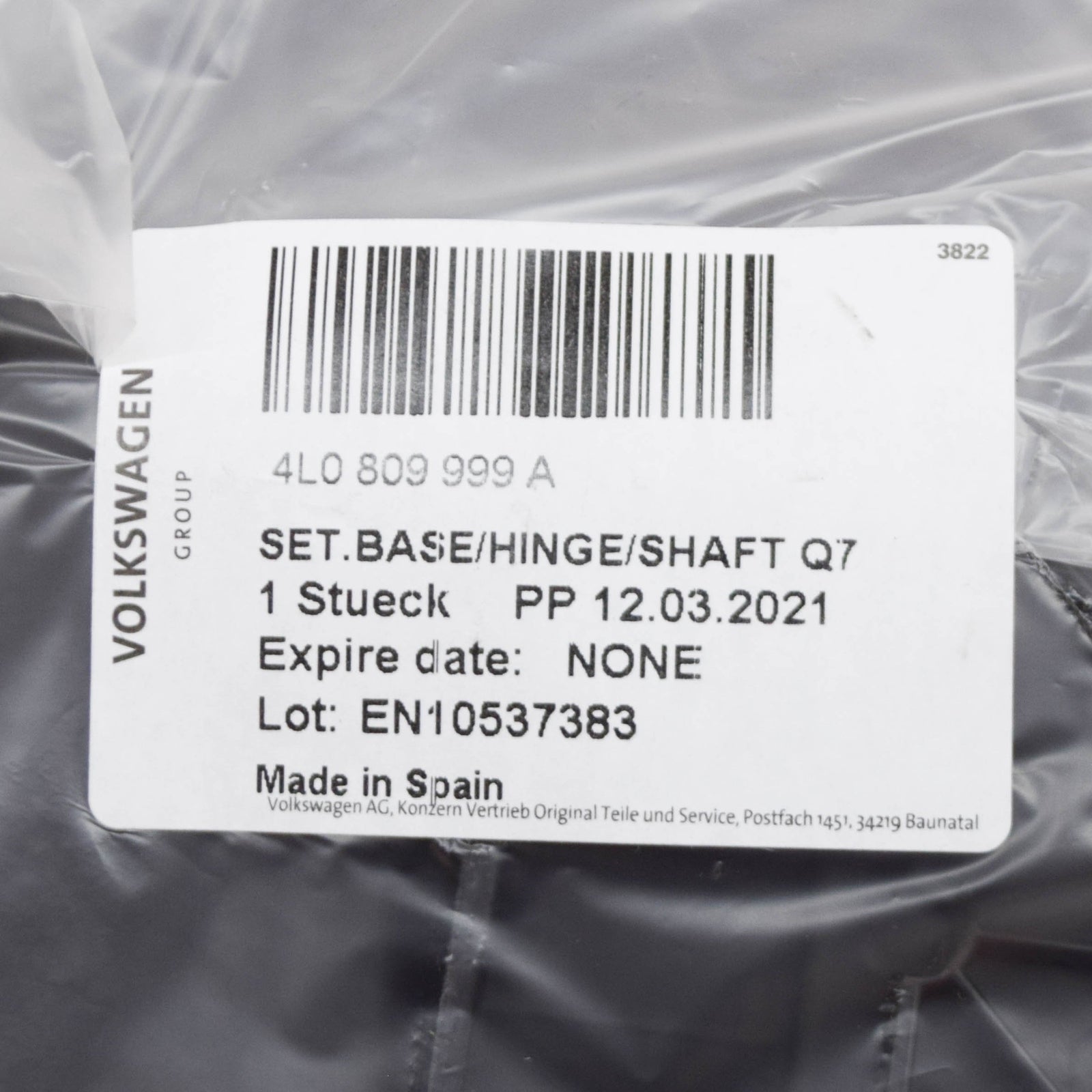 NEW AUDI Q7 4L FUEL DOOR HINGE 4L0809999A ORIGINAL