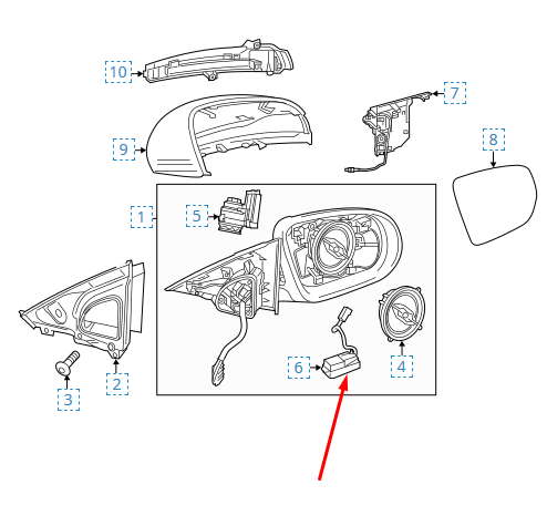 NEW MERCEDES-BENZ C-CLASS W205 LEFT WING MIRROR PUDDLE LIGHT A0999064302