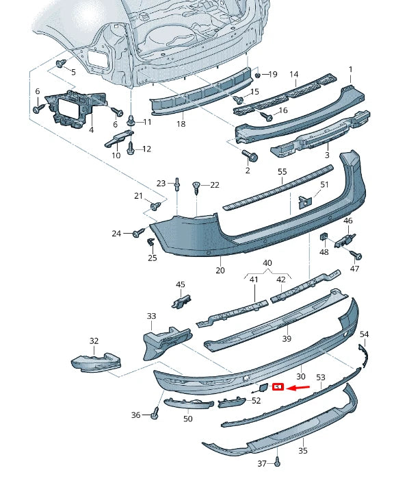 NEW VW TOUAREG 7P MK2 RIGHT REAR BUMPER TOW EYE COVER 7P6807450B9B9