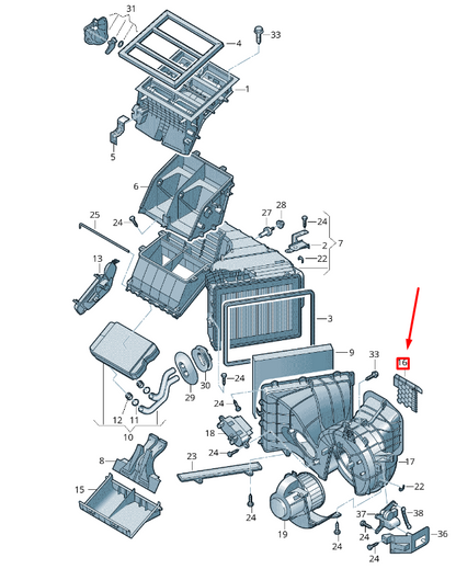 new vw transporter vi t6 foliage grille lhd 7h1819407 original