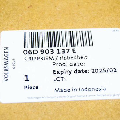 NEW AUDI A4 B6 ACCESSORY POLY V-BLET 06D903137E ORIGINAL