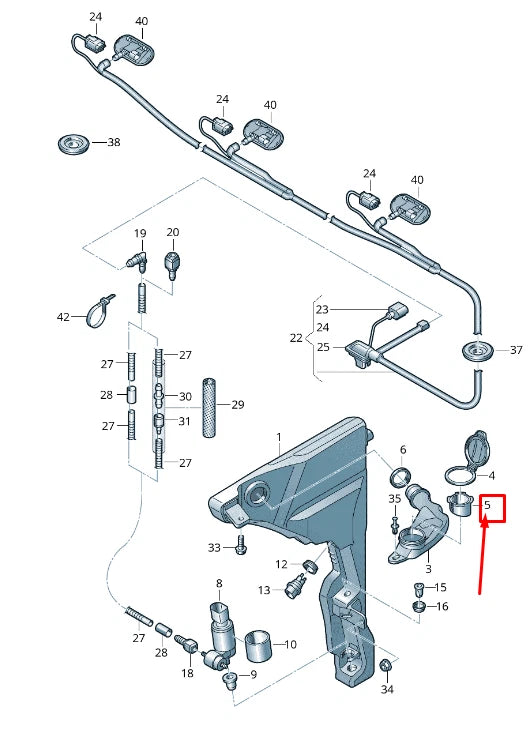 NEW AUDI A8 4N WASHER FLUID FILLER NECK STRAINER 4N0955485