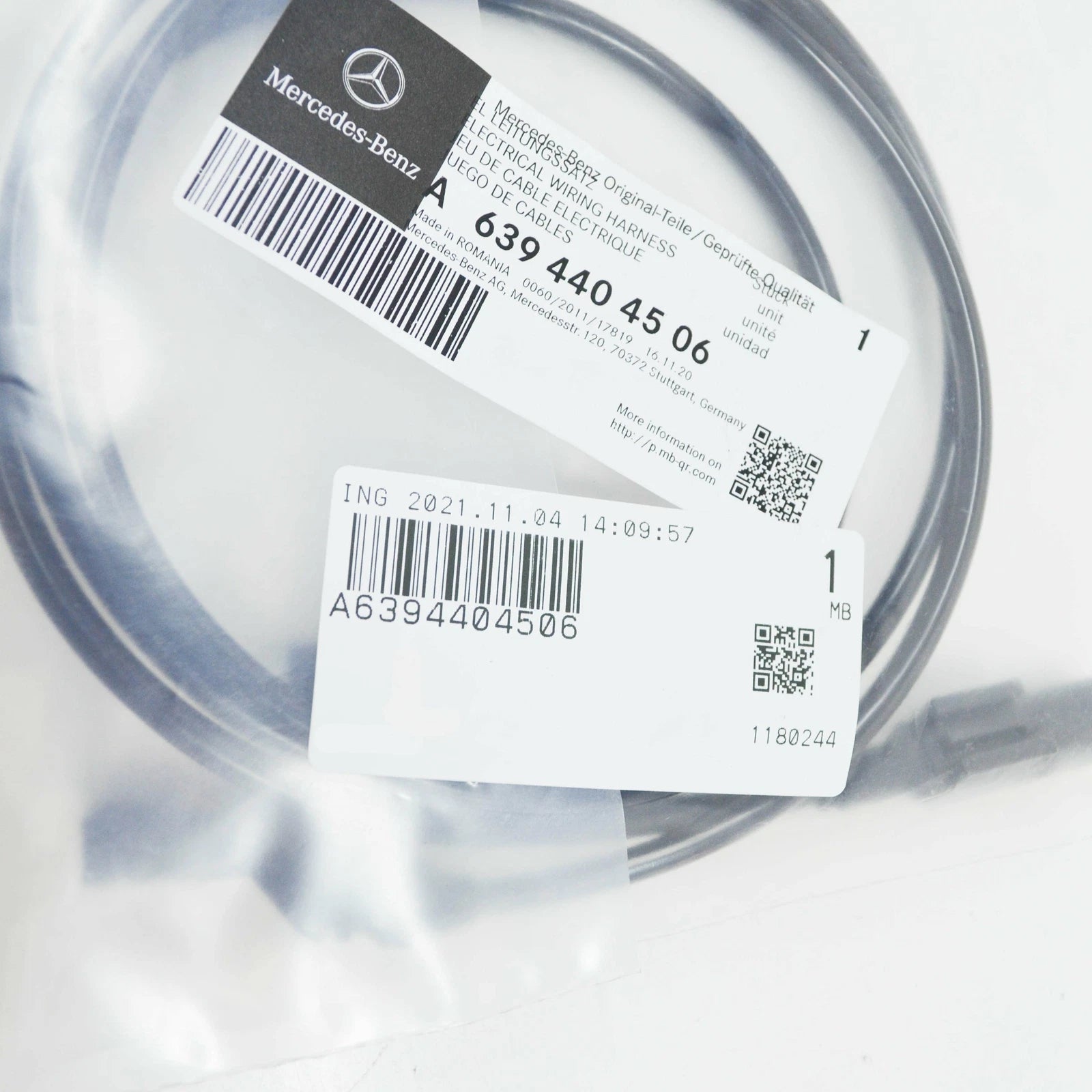 NEW MB VITO W639 REAR AXLE RIGHT ELECTRICAL WIRING HARNESS A6394404506 ORIGINAL