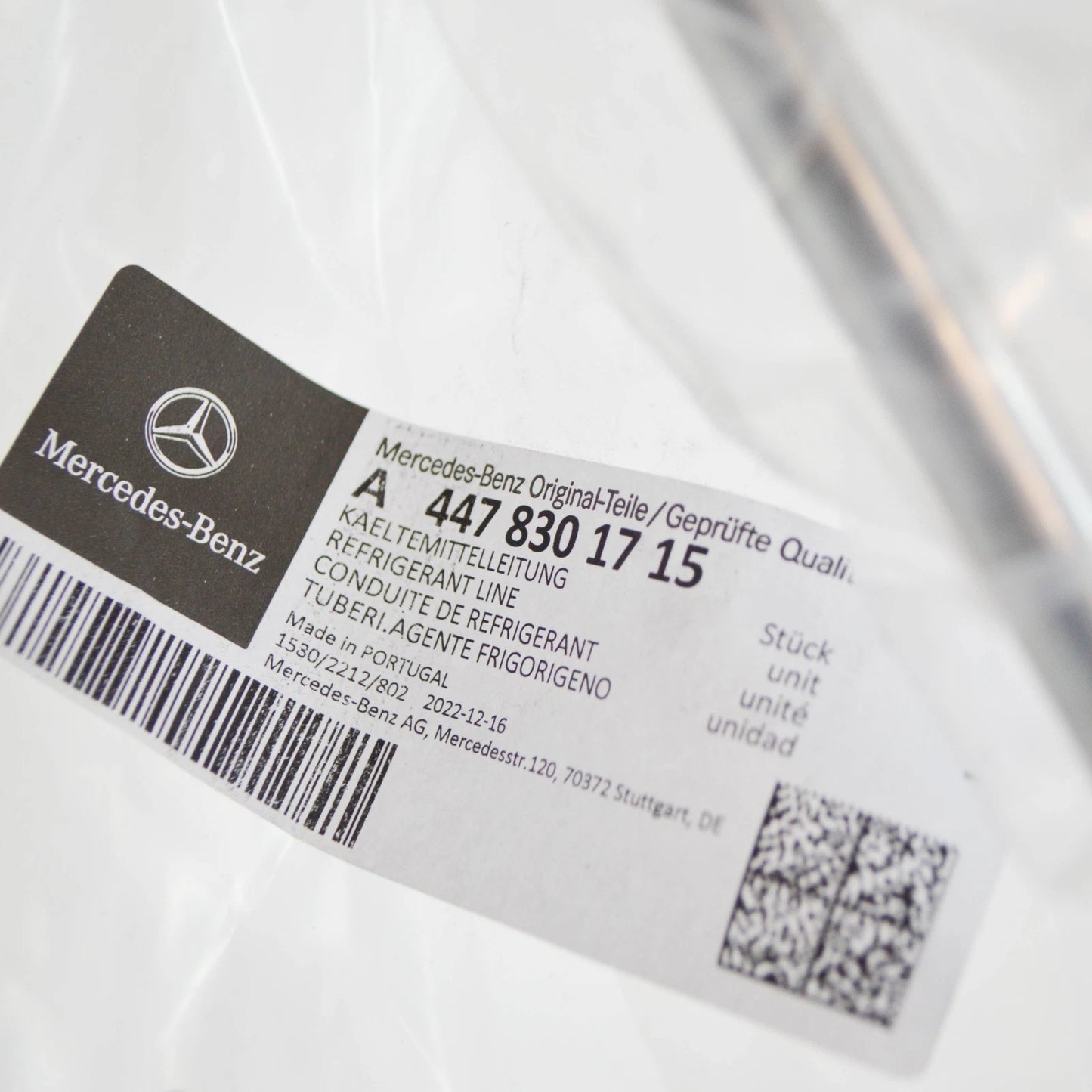 NEW MERCEDES-BENZ VITO W447 REFRIGERANT LINE A4478301715 ORIGINAL