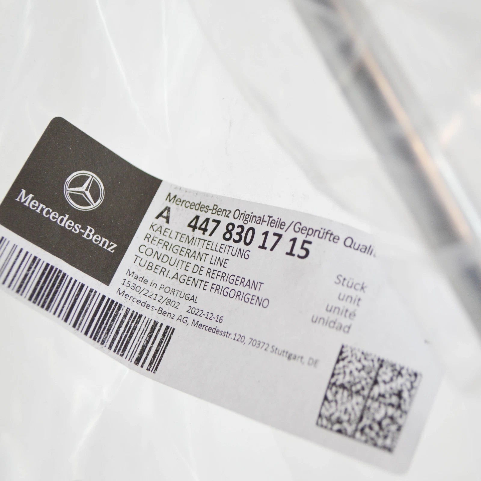 NEW MERCEDES-BENZ VITO W447 REFRIGERANT LINE A4478301715 ORIGINAL