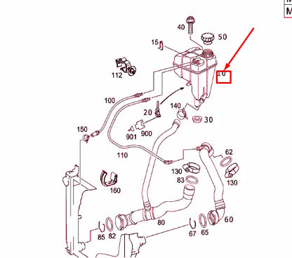 NEW MERCEDES-BENZ SL R230 EXPANSION TANK A2305000249