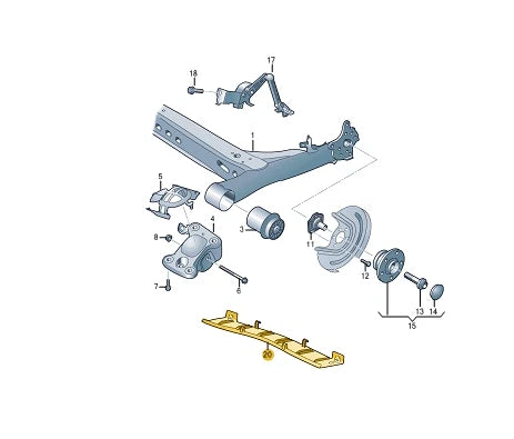NEW AUDI A1 SPORTBACK GBA REAR AXLE TRIM 2Q0501715H