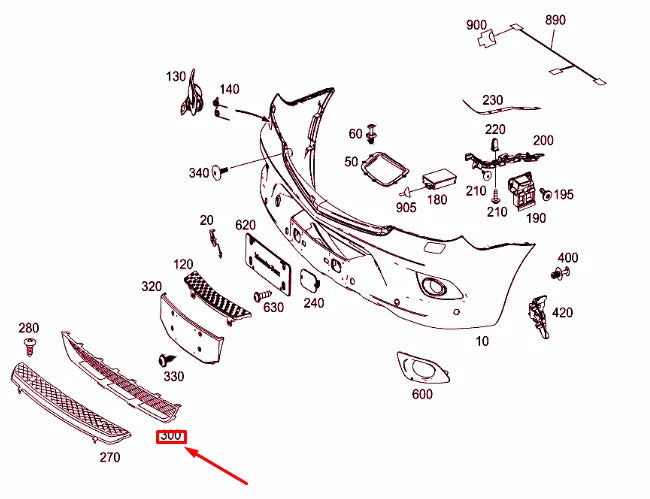 NEW MERCEDES-BENZ SPRINTER 906 FRONT BUMPER LOWER GRILLE A90688500539051