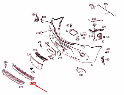 NEW MERCEDES-BENZ SPRINTER 906 FRONT BUMPER LOWER GRILLE A90688500539051