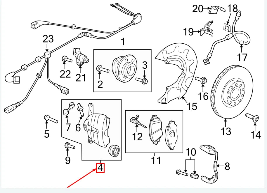 NEW VW GOLF VII 5G MK7 FRONT LEFT BRAKE CALIPER 5QM615123B ORIGINAL