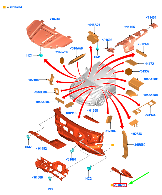 new ford mondeo mk5 dash panel insulator lhd 2349159 ds73-f01688-la original