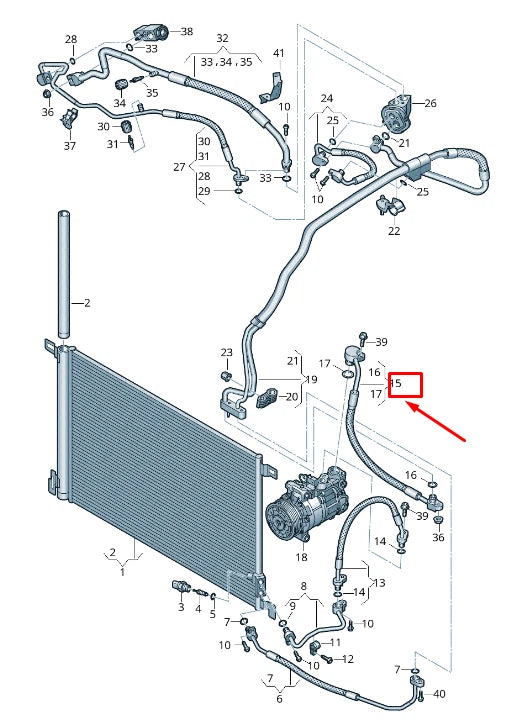 NEW AUDI A8 4N A/C REFRIGERANT LINE 4N0260707M