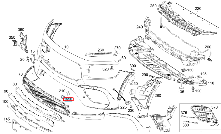 NEW MERCEDES-BENZ GLB X247 FRONT BUMPER RIGHT MOUNT A2478858605 ORIGINAL