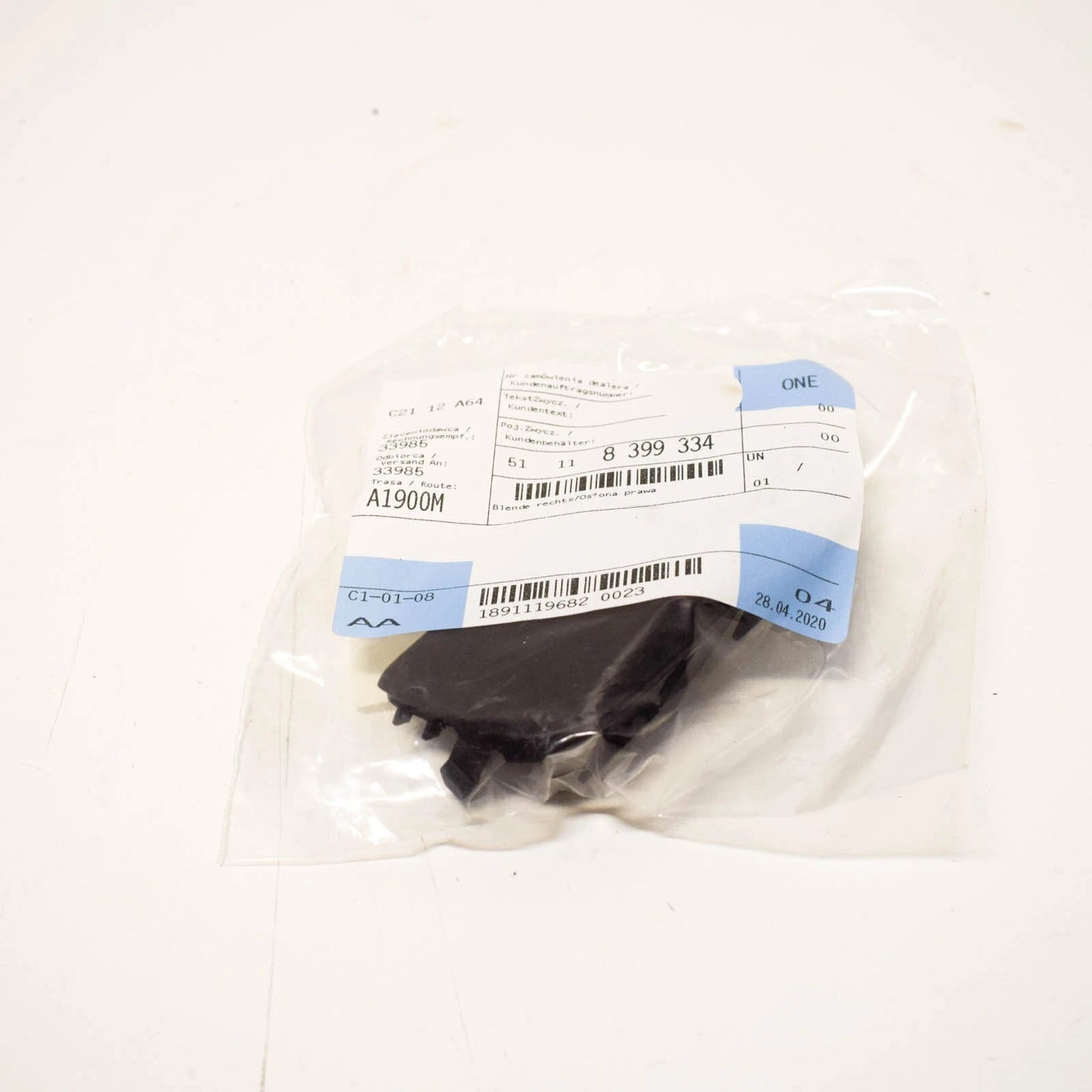 NEW BMW Z3 E36 FRONT BUMPER RIGHT COVER 51118399334 8399334 ORIGINAL