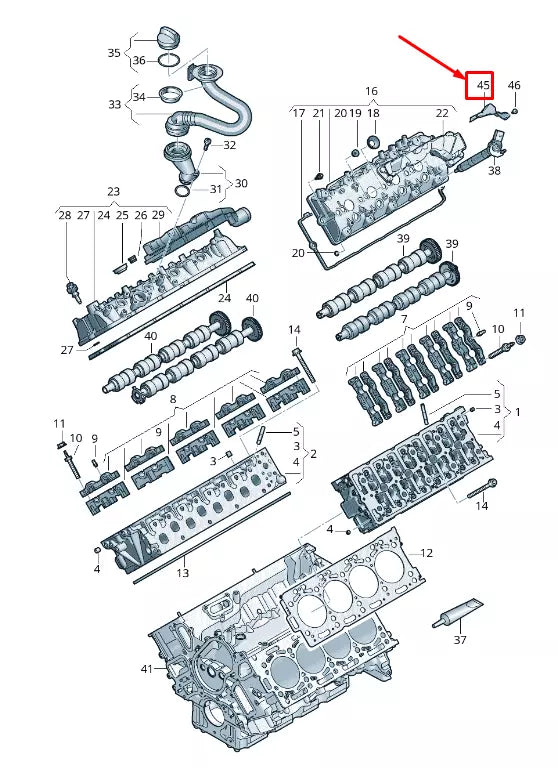 NEW AUDI Q7 4M ENGINE INJECTION NOZZLE GUARD PLATE 057103555F