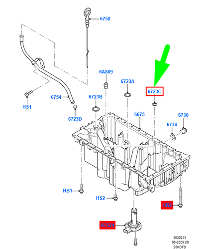 new ford kuga mk1 c394 engine oil pan seal ring m 1371661 original