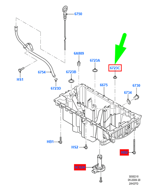 new ford kuga mk1 c394 engine oil pan seal ring m 1371661 original