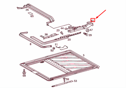 NEW MERCEDES-BENZ C W202 SLIDING ROOF FRAME LEFT ANGLE A2027800912 ORIGINAL