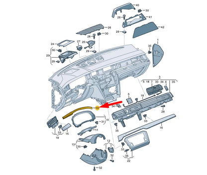 NEW VW ARTEON 3H7 INSTRUMENT PANEL LEFT TRIM LHD 3G8854381AXVC ORIGINAL