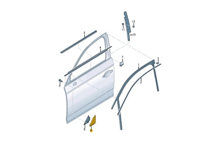 NEW AUDI Q5 FY FRONT LEFT WINDOW CORNER TRIM 80A837637A5FQ  ORIGINAL