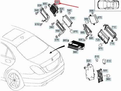 NEW MERCEDES-BENZ C W205 VOLTAGE CONVERTER A0008270705 ORIGINAL