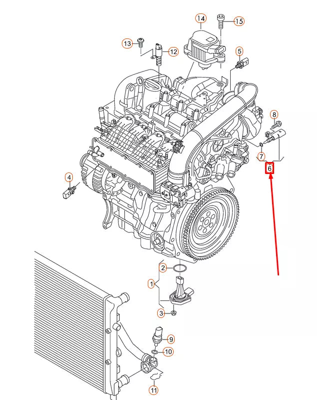 NEW AUDI A3 8V COOLANT TEMPERATURE SENSOR 03F919501B