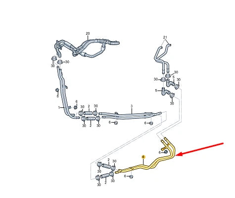 NEW AUDI Q7 4M REAR OUTER COOLANT PIPE 4M0121085S ORIGINAL