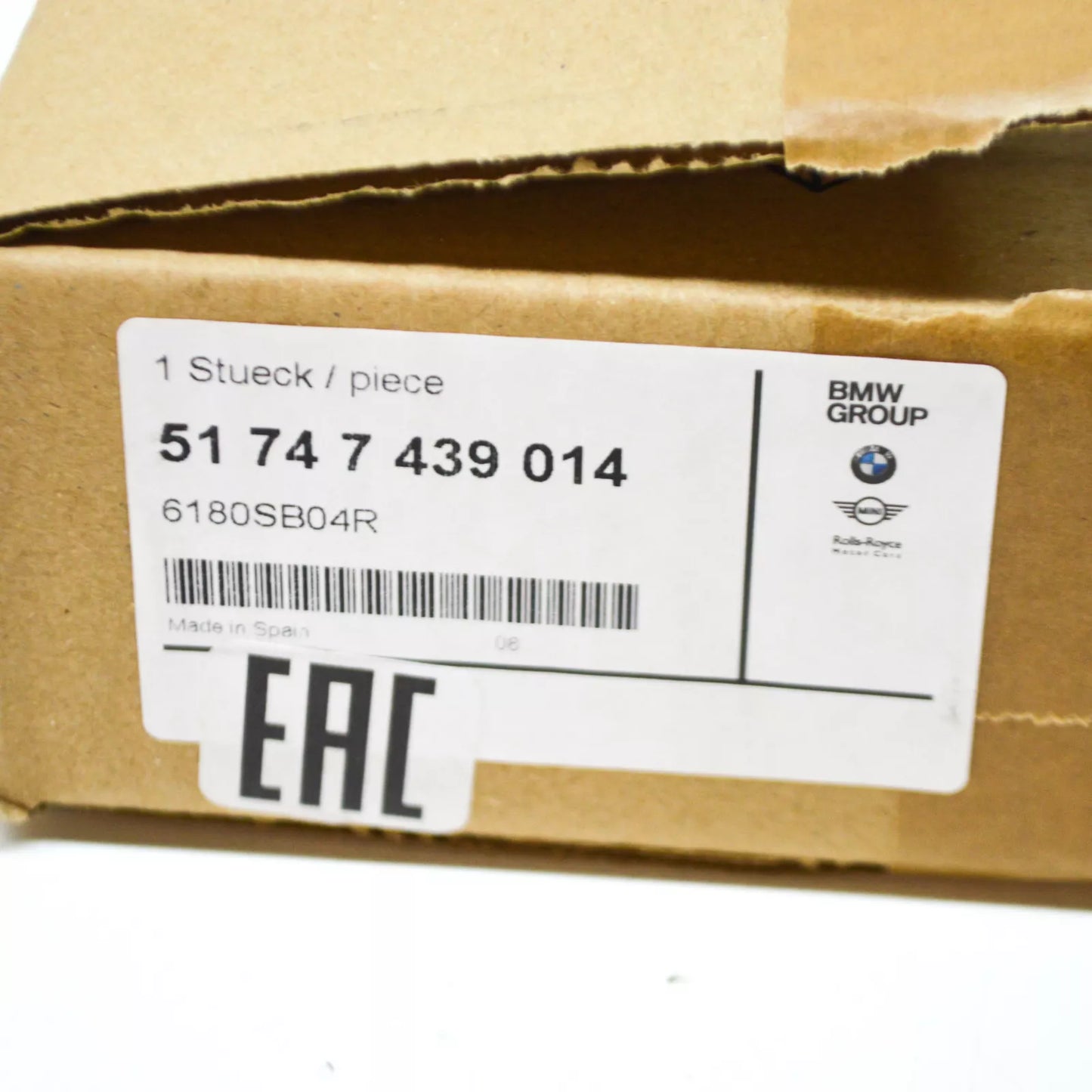 NEW BMW 5 G30 FRONT RIGHT SIDEWALL AIR DUCT TRIM 51747439014 ORIGINAL