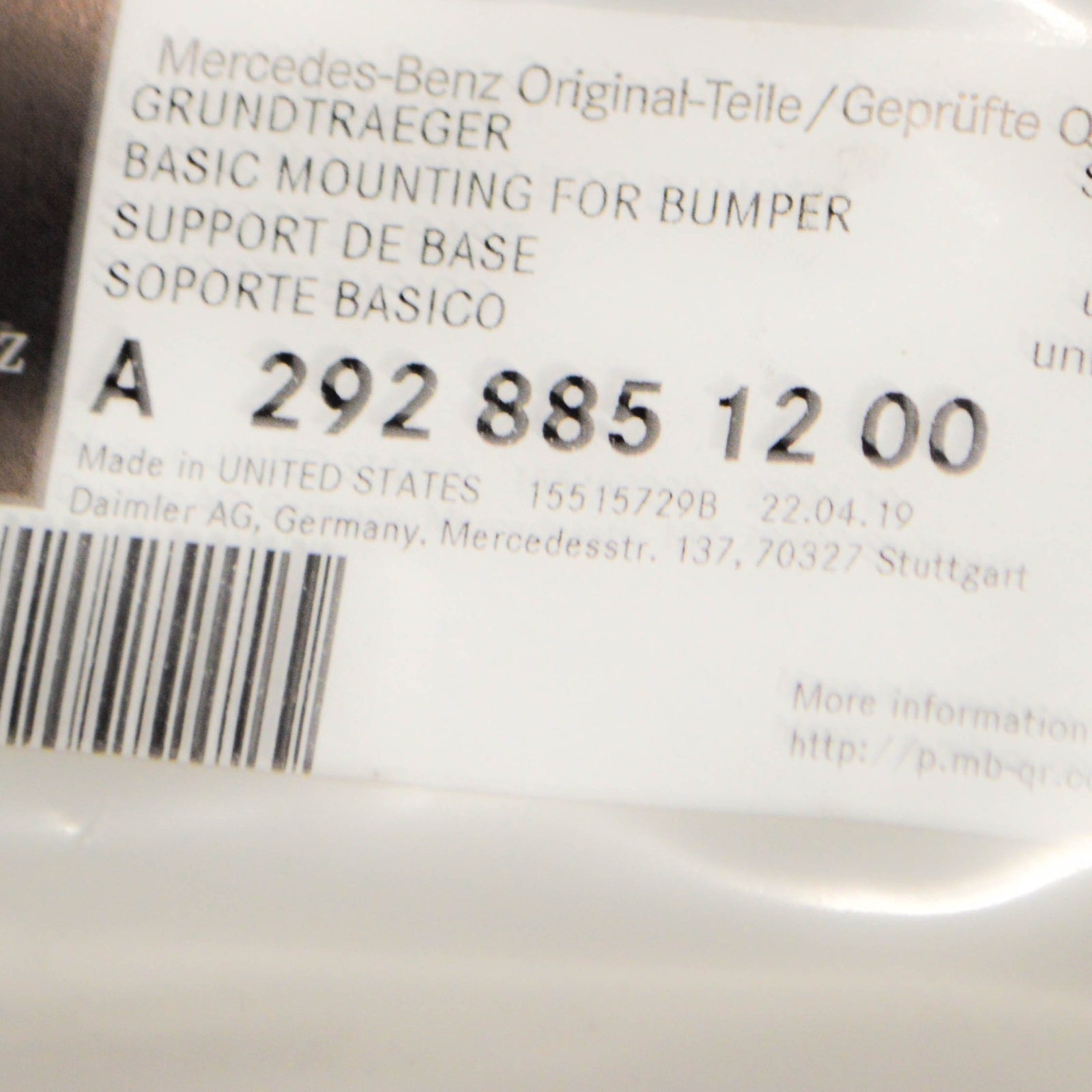 new mercedes-benz gle coupe c292 front bumper carrier a2928851200 original