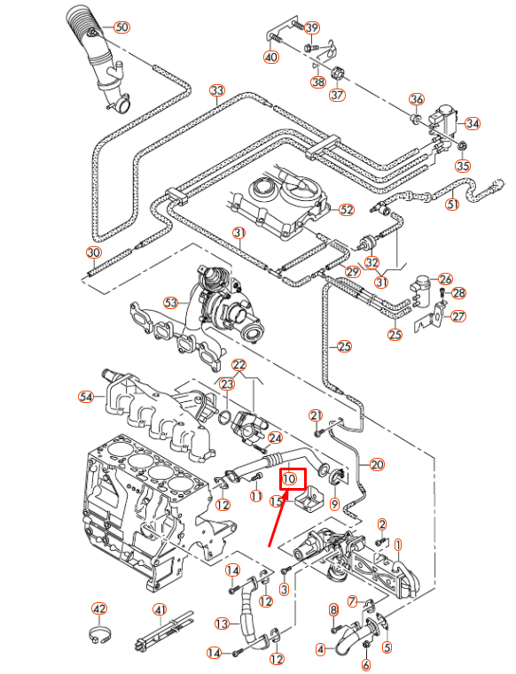 new audi a1 8x egr connecting pipe 03l131521r original