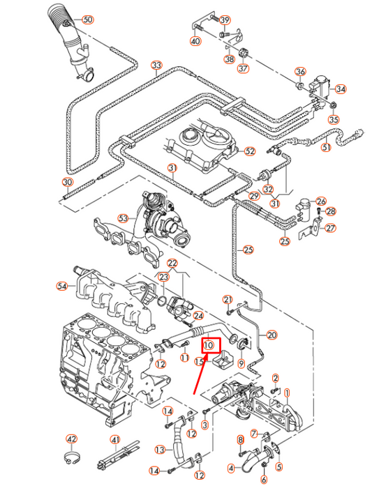 new audi a1 8x egr connecting pipe 03l131521r original