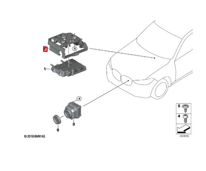 NEW BMW X5 G05 FRONT NIGHT VISION HOLDER 66546808786 6808786 ORIGINAL