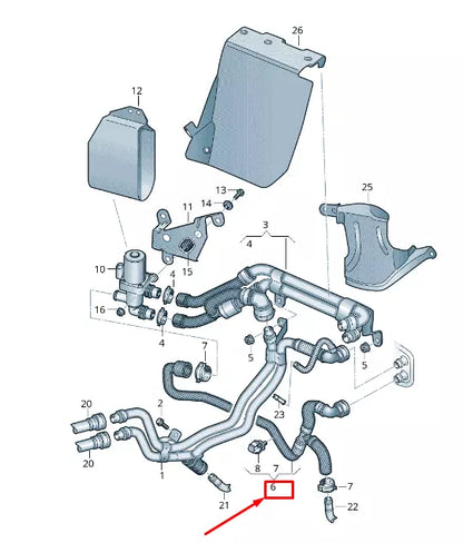 NEW VW SHARAN 7N COOLANT HOSE 7N0815369E