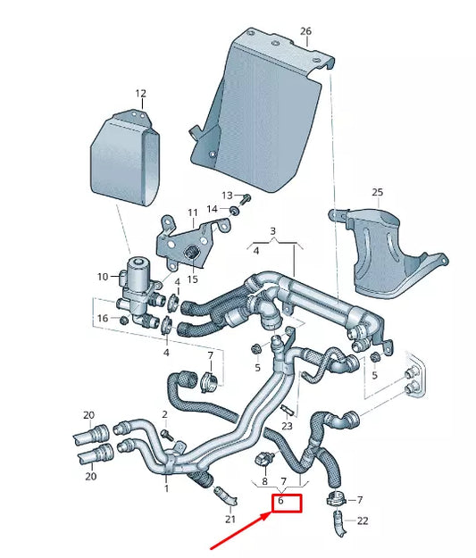 NEW VW SHARAN 7N COOLANT HOSE 7N0815369E