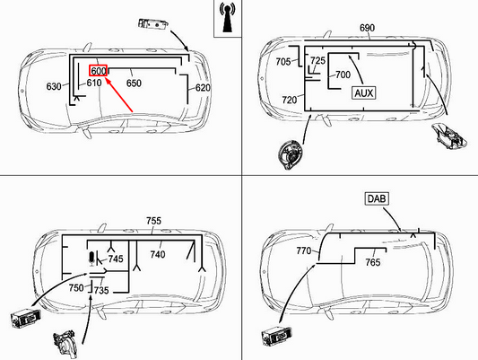 new mercedes-benz cla c117 gps antenna wiring harness a1175409003 original
