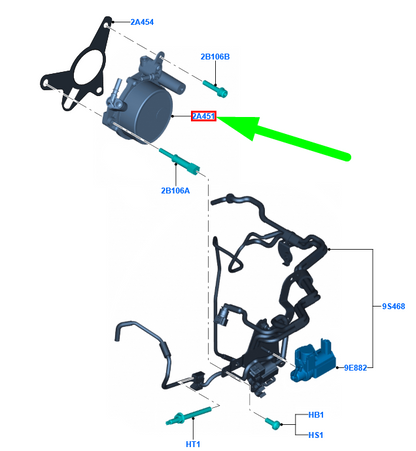 new ford c-max mk2 vacuum pump assy 1707027 9m5q-2a451-ab original