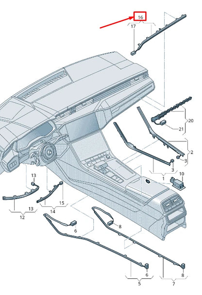 NEW AUDI A6 4A C8 LEFT FIBRE OPTIC CONDUCTOR RHD 4K2947198