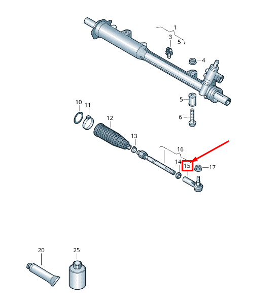 new vw amarok 2h left steering tie rod end 2h0422817 original