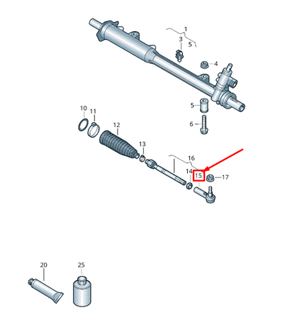 new vw amarok 2h left steering tie rod end 2h0422817 original