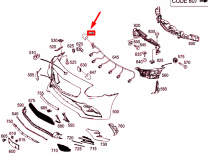 new mb slk r172 front park connecting point plug housing a0001534524 original