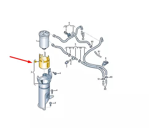 NEW VOLKSWAGEN POLO 6R 6C FUEL FILTER CLAMP 6R0127217C