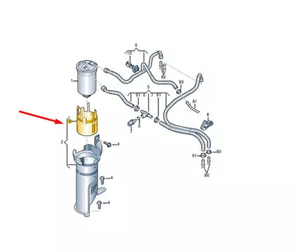 NEW VOLKSWAGEN POLO 6R 6C FUEL FILTER CLAMP 6R0127217C